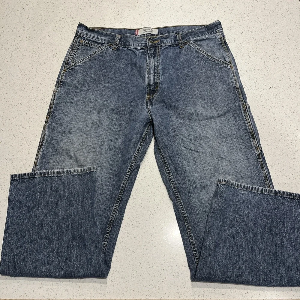 Vintage Y2K‎ levis carpenter Loose Straight size 38/32 Actual 38/31 8-2004